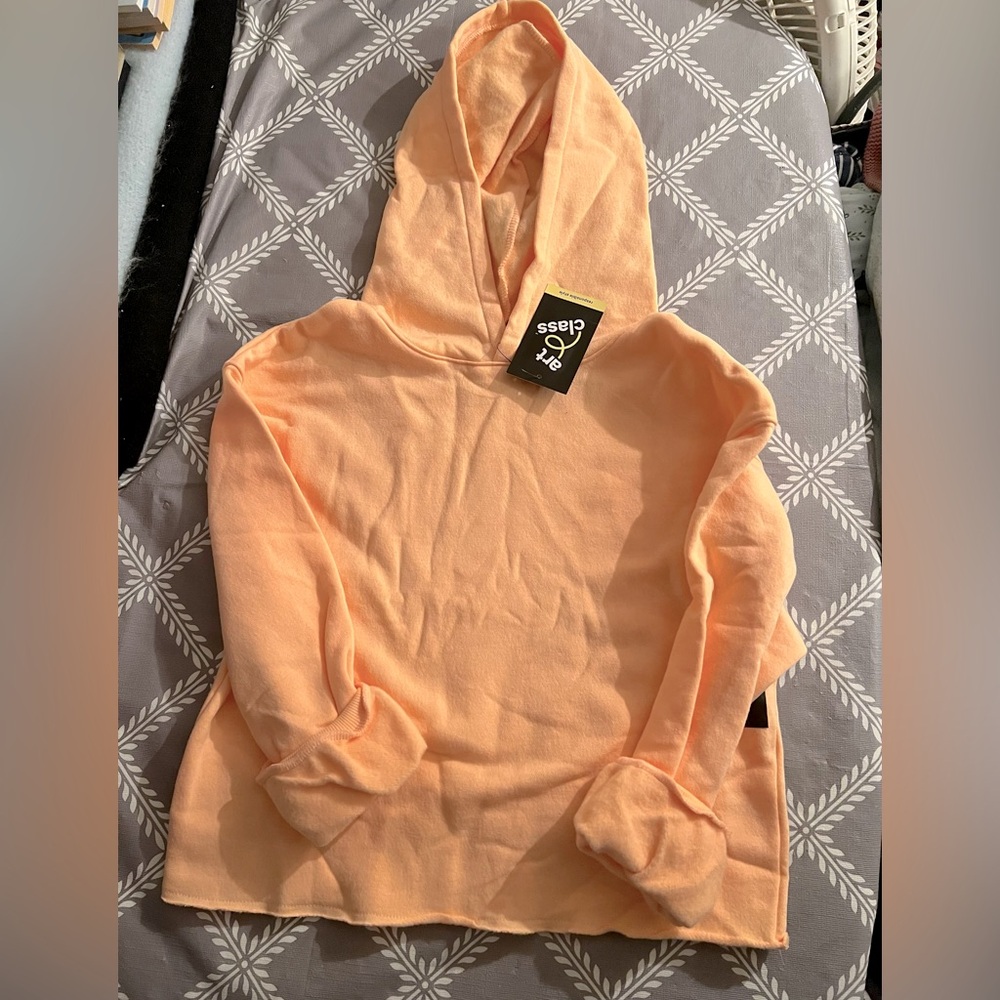 Girls Peach ArtClass  hooded crop top size 10-22